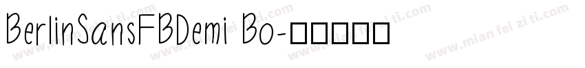 BerlinSansFBDemi Bo字体转换